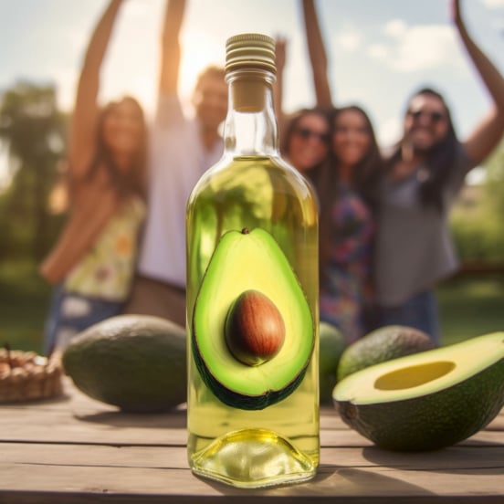 Aceite de aguacate en día de campo con amigos